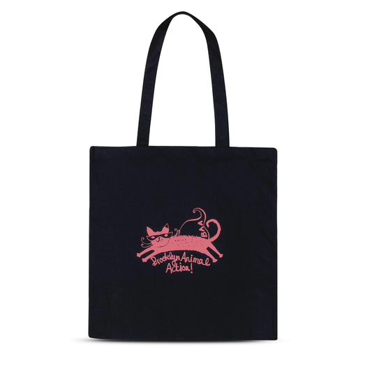 Tote Bag - Black with Pink